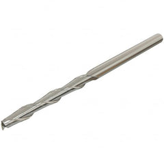 Iscar - 3mm, 30mm LOC, 3mm Shank Diam, 75mm OAL, 2 Flute, Solid Carbide Square End Mill - Single End, Uncoated, Spiral Flute, 30° Helix, Centercutting, Right Hand Cut, Right Hand Flute - Americas Industrial Supply