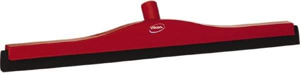 Vikan - 24" Foam Rubber Blade Bench Squeegee - Double Edge, Red, Plastic Holder - Americas Industrial Supply