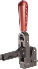 De-Sta-Co - 1,601 Lb Holding Capacity, Vertical Handle, Manual Hold Down Toggle Clamp - 71° Handle Movement, 132° Bar Opening, Solid Bar, Solid Base, Oxide Finish, Forged Alloy Steel - Americas Industrial Supply
