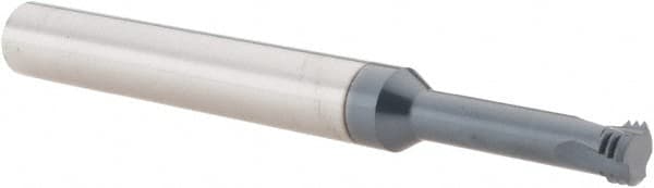 Scientific Cutting Tools - 3/8-24 UNF, 0.285" Cutting Diam, 3 Flute, Solid Carbide Helical Flute Thread Mill - Internal Thread, 1" LOC, 3-1/2" OAL, 3/8" Shank Diam - Americas Industrial Supply