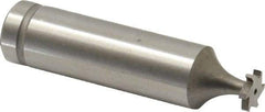 Made in USA - 5/16" Diam x 1/16" Face Width, Cobalt, 6 Teeth, Shank Connection Woodruff Keyseat Cutter - Uncoated, 2-1/16" OAL x 1/2" Shank, Staggered Teeth, ANSI 202-1/2, Old Standard 206 - Americas Industrial Supply