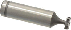 Made in USA - 3/8" Diam x 3/32" Face Width, Cobalt, 6 Teeth, Shank Connection Woodruff Keyseat Cutter - Uncoated, 2-3/32" OAL x 1/2" Shank, Staggered Teeth, ANSI 303, Old Standard 212 - Americas Industrial Supply