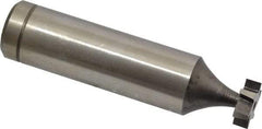 Made in USA - 3/8" Diam x 1/8" Face Width, Cobalt, 6 Teeth, Shank Connection Woodruff Keyseat Cutter - Uncoated, 2-1/8" OAL x 1/2" Shank, Staggered Teeth, ANSI 403, Old Standard 213 - Americas Industrial Supply