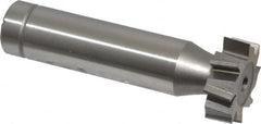 Made in USA - 3/4" Diam x 1/4" Face Width, Cobalt, 8 Teeth, Shank Connection Woodruff Keyseat Cutter - Uncoated, 2-1/4" OAL x 1/2" Shank, Staggered Teeth, ANSI 806, Old Standard 91 - Americas Industrial Supply