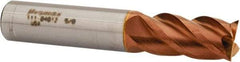 ProMax - 5/8", 1-1/4" LOC, 5/8" Shank Diam, 3-1/2" OAL, 4 Flute, Solid Carbide Square End Mill - Single End, TiCN Finish, Spiral Flute, 40° Helix, Right Hand Cut, Right Hand Flute, Series 111 - Americas Industrial Supply