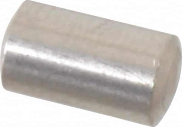 Value Collection - 5mm Diam x 8mm Pin Length 316 Stainless Steel Standard Dowel Pin - Bright Finish, 1 Rounded End - Americas Industrial Supply