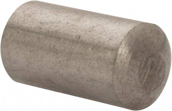 Value Collection - 6mm Diam x 10mm Pin Length 316 Stainless Steel Standard Dowel Pin - Bright Finish, 1 Rounded End - Americas Industrial Supply