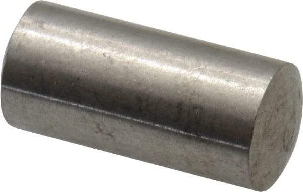 Value Collection - 6mm Diam x 12mm Pin Length 316 Stainless Steel Standard Dowel Pin - Bright Finish, 1 Rounded End - Americas Industrial Supply