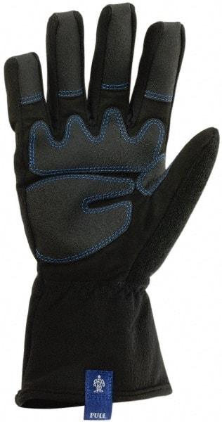 Ergodyne - Size M PVC Coated Cold Protection & Waterproof Work Gloves - Palm & Fingers Coated, Gauntlet Cuff, Black, Paired - Americas Industrial Supply