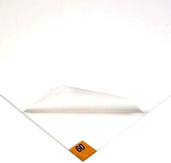 Wearwell - 1-1/2' Long x 4' Wide x 1/8" Thick, Smooth Pattern Clean Room Matting - Tacky Sheets, White, 60 Layers per Mat - Americas Industrial Supply