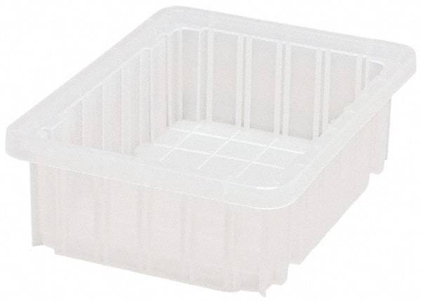 Quantum Storage - Clear Polypropylene Dividable Container - Stacking, 10.9" Long x 8.3" Wide x 3-1/2" High - Americas Industrial Supply