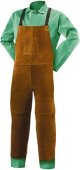 Steiner - 24 x 48" General Purpose Split Leg Apron - Leather, Brown, Strap Closure - Americas Industrial Supply