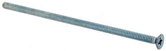 Value Collection - #6-32 UNC, 3-1/2" OAL Phillips Drive Machine Screw - Flat Head, Grade J82 Steel, Zinc-Plated Finish, Without Washer - Americas Industrial Supply