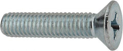 Value Collection - 3/8-16 UNC, 1-3/4" OAL Phillips Drive Machine Screw - Flat Head, Grade J82 Steel, Zinc-Plated Finish, Without Washer - Americas Industrial Supply
