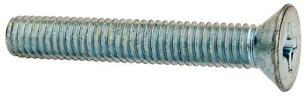 Value Collection - 3/8-16 UNC, 2-1/2" OAL Phillips Drive Machine Screw - Flat Head, Grade J82 Steel, Zinc-Plated Finish, Without Washer - Americas Industrial Supply