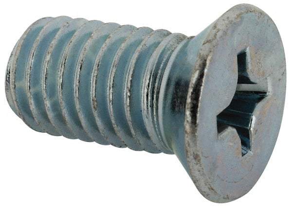 Value Collection - 1/2-13 UNC, 1" OAL Phillips Drive Machine Screw - Flat Head, Grade J82 Steel, Zinc-Plated Finish, Without Washer - Americas Industrial Supply