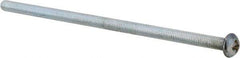 Value Collection - #10-32 UNF, 4-1/2" Length Under Head Phillips Drive Machine Screw - Round Head, Grade J82 Steel, Zinc-Plated Finish, Without Washer - Americas Industrial Supply