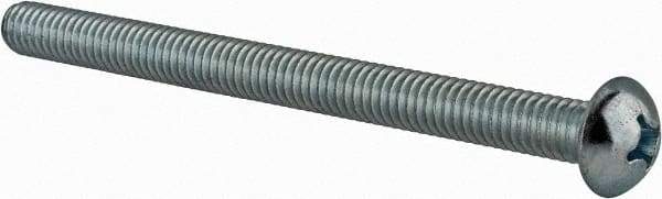 Value Collection - 5/16-18 UNC, 4" Length Under Head Phillips Drive Machine Screw - Round Head, Grade J82 Steel, Zinc-Plated Finish, Without Washer - Americas Industrial Supply