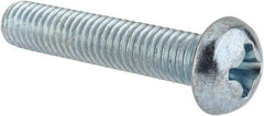 Value Collection - 3/8-16 UNC, 2" Length Under Head Phillips Drive Machine Screw - Round Head, Grade J82 Steel, Zinc-Plated Finish, Without Washer - Americas Industrial Supply