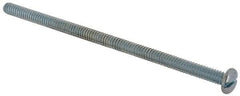 Value Collection - #10-24 UNC, 4" Length Under Head Slotted Drive Machine Screw - Pan Head, Grade J82 Steel, Zinc-Plated Finish, Without Washer - Americas Industrial Supply