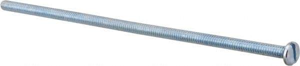 Value Collection - #10-24 UNC, 6" Length Under Head Slotted Drive Machine Screw - Pan Head, Grade J82 Steel, Zinc-Plated Finish, Without Washer - Americas Industrial Supply