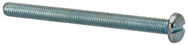 Value Collection - #10-32 UNF, 2-1/2" Length Under Head Slotted Drive Machine Screw - Pan Head, Grade J82 Steel, Zinc-Plated Finish, Without Washer - Americas Industrial Supply
