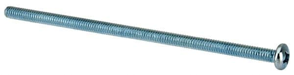 Value Collection - 1/4-20 UNC, 6" Length Under Head Phillips Drive Machine Screw - Pan Head, Grade J82 Steel, Zinc-Plated Finish, Without Washer - Americas Industrial Supply
