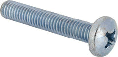 Value Collection - 3/8-16 UNC, 2-1/4" Length Under Head Phillips Drive Machine Screw - Pan Head, Grade J82 Steel, Zinc-Plated Finish, Without Washer - Americas Industrial Supply