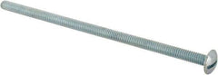 Value Collection - 1/4-20 UNC, 6" Length Under Head Slotted Drive Machine Screw - Truss Head, Grade J82 Steel, Zinc-Plated Finish, Without Washer - Americas Industrial Supply