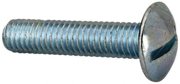 Value Collection - 3/8-16 UNC, 1-3/4" Length Under Head Slotted Drive Machine Screw - Truss Head, Grade J82 Steel, Zinc-Plated Finish, Without Washer - Americas Industrial Supply