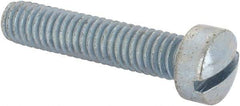 Value Collection - 5/16-18 UNC, 1-1/2" Length Under Head Slotted Drive Machine Screw - Fillister Head, Grade J82 Steel, Zinc-Plated Finish, Without Washer - Americas Industrial Supply