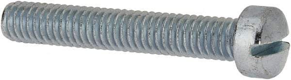 Value Collection - 5/16-18 UNC, 2" Length Under Head Slotted Drive Machine Screw - Fillister Head, Grade J82 Steel, Zinc-Plated Finish, Without Washer - Americas Industrial Supply