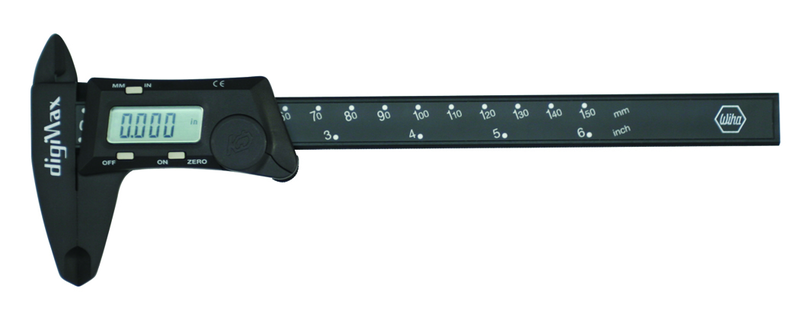 6" DigiMax Digital Caliper Inch & Metric Auto Switch On & Off - Americas Industrial Supply