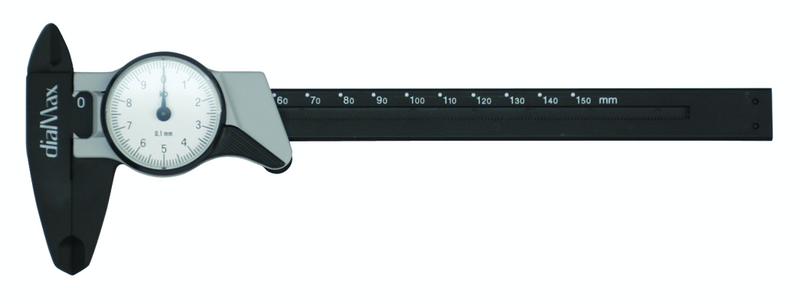 0 - 6 / 0 - 150mm Measuring Range (0.1mm Grad.) - Dial Caliper - #41102 - Americas Industrial Supply