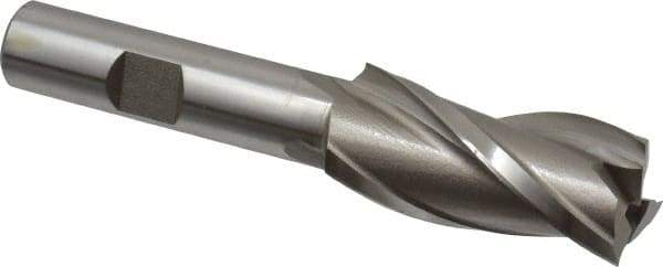 Hertel - 3/4", 1-5/8" LOC, 1/2" Shank Diam, 3-5/8" OAL, 3 Flute, High Speed Steel Square End Mill - Single End, Uncoated, Centercutting - Americas Industrial Supply