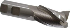 Hertel - 1-1/4", 2" LOC, 1" Shank Diam, 4-1/2" OAL, 3 Flute, High Speed Steel Square End Mill - Single End, Uncoated, Centercutting - Americas Industrial Supply