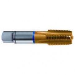 1/16-27 Dia. - 4 FL - Cobalt Spiral Flute NPTF Blue Ring Tap-TiN-25 Degree Helix - Americas Industrial Supply