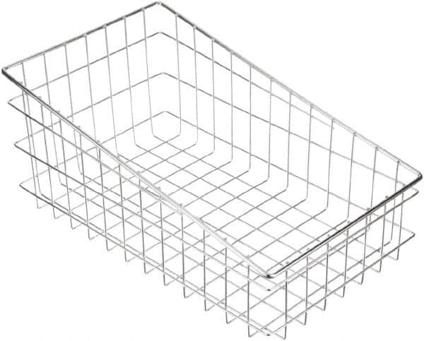 Marlin Steel Wire Products - 18-1/2" Deep, Rectangular Steel Wire Basket - 11" Wide x 8" High - Americas Industrial Supply