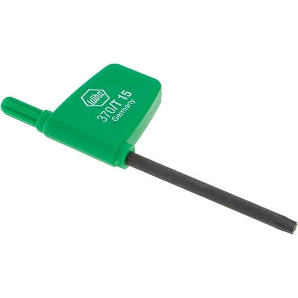 Wiha - T15 Torx Key - Flag-Style, 45mm Length Under Head, 3.1" OAL - Americas Industrial Supply
