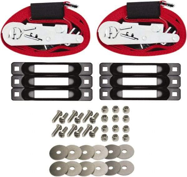 Snap-Loc - 16' Long x 2" Diam, Red Tie Down Strap Kit - Americas Industrial Supply