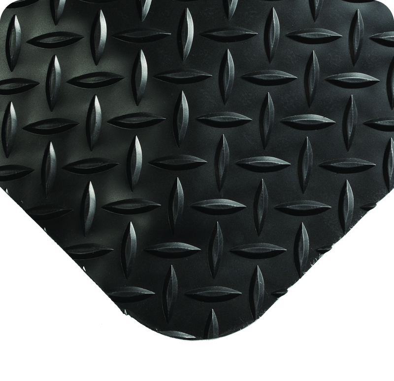 UltraSoft Diamond-Plate 3' x 75' Black Work Mat - Americas Industrial Supply