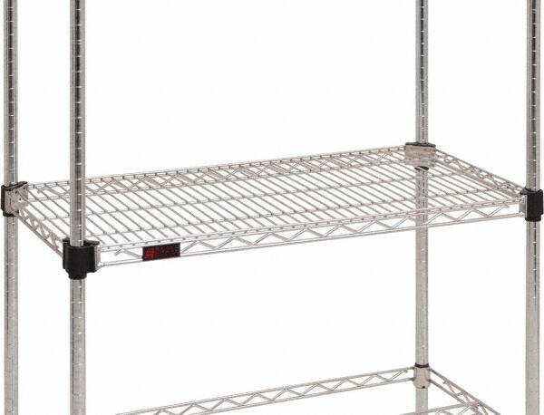 Eagle MHC - 42" Wide, 1-1/8 High, Open Shelving Accessory/Component - Steel Chrome Plated, Chrome Finish, 21" Deep, Use with Eagle MHC Shelving - Americas Industrial Supply