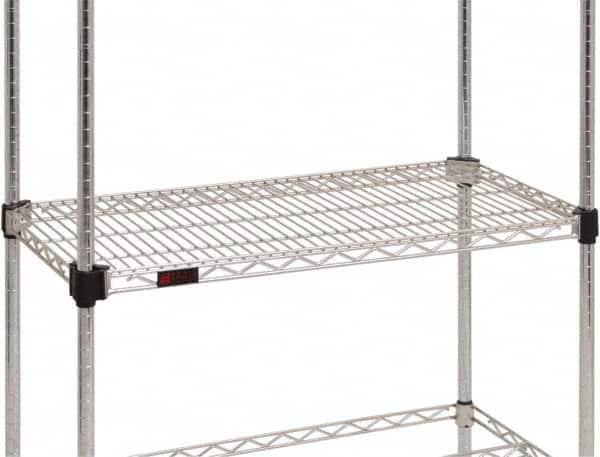 Eagle MHC - 54" Wide, 18 High, Open Shelving Accessory/Component - Steel Chrome Plated, Chrome Finish, Use with Eagle MHC Shelving - Americas Industrial Supply
