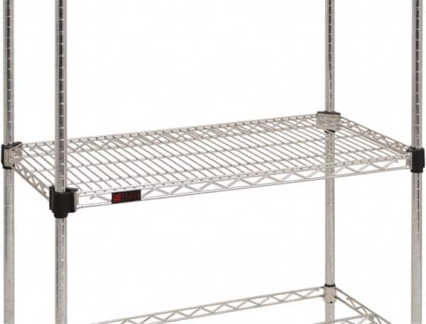 Eagle MHC - 42" Wide, 14 High, Open Shelving Accessory/Component - Steel Chrome Plated, Chrome Finish, Use with Eagle MHC Shelving - Americas Industrial Supply
