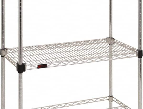 Eagle MHC - 36" Wide, 14 High, Open Shelving Accessory/Component - Steel Chrome Plated, Chrome Finish, Use with Eagle MHC Shelving - Americas Industrial Supply
