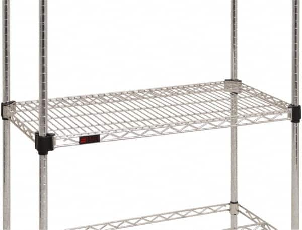 Eagle MHC - 48" Wide, 18 High, Open Shelving Accessory/Component - Steel Chrome Plated, Chrome Finish, Use with Eagle MHC Shelving - Americas Industrial Supply
