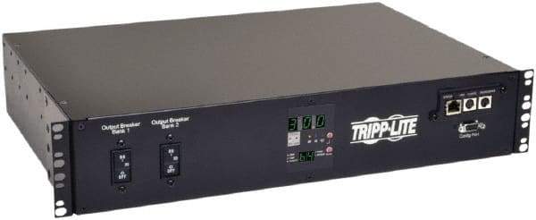 Tripp-Lite - 19 Outlets, 208 Volts, 30 Amps, 12' Cord, Power Outlet Strip - Rack Mount, 5-15/20R NEMA Configuration, 19" Strip - Americas Industrial Supply