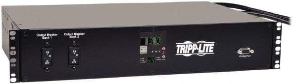 Tripp-Lite - 19 Outlets, 208 Volts, 30 Amps, 12' Cord, Power Outlet Strip - Rack Mount, 5-15/20R NEMA Configuration, 19" Strip - Americas Industrial Supply