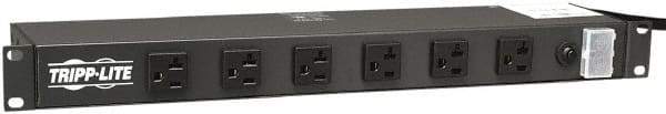 Tripp-Lite - 12 Outlets, 120 VAC20 Amps, 15' Cord, Power Outlet Strip - Rack Mount, 5-15/20R NEMA Configuration, 9" Strip - Americas Industrial Supply