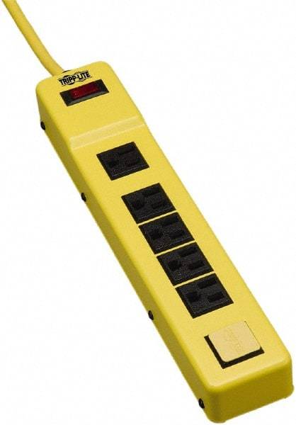 Tripp-Lite - 6 Outlets, 120 VAC15 Amps, 6' Cord, Power Outlet Strip - Keyhole, Tab Mount, 5-15 NEMA Configuration, 12.23" Strip - Americas Industrial Supply